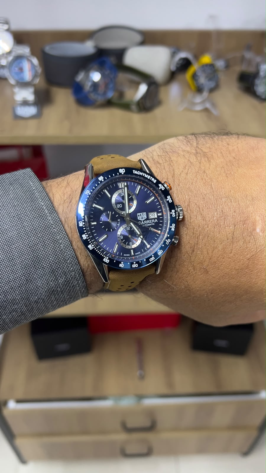 Tag Heuer Carrera Blue Brown