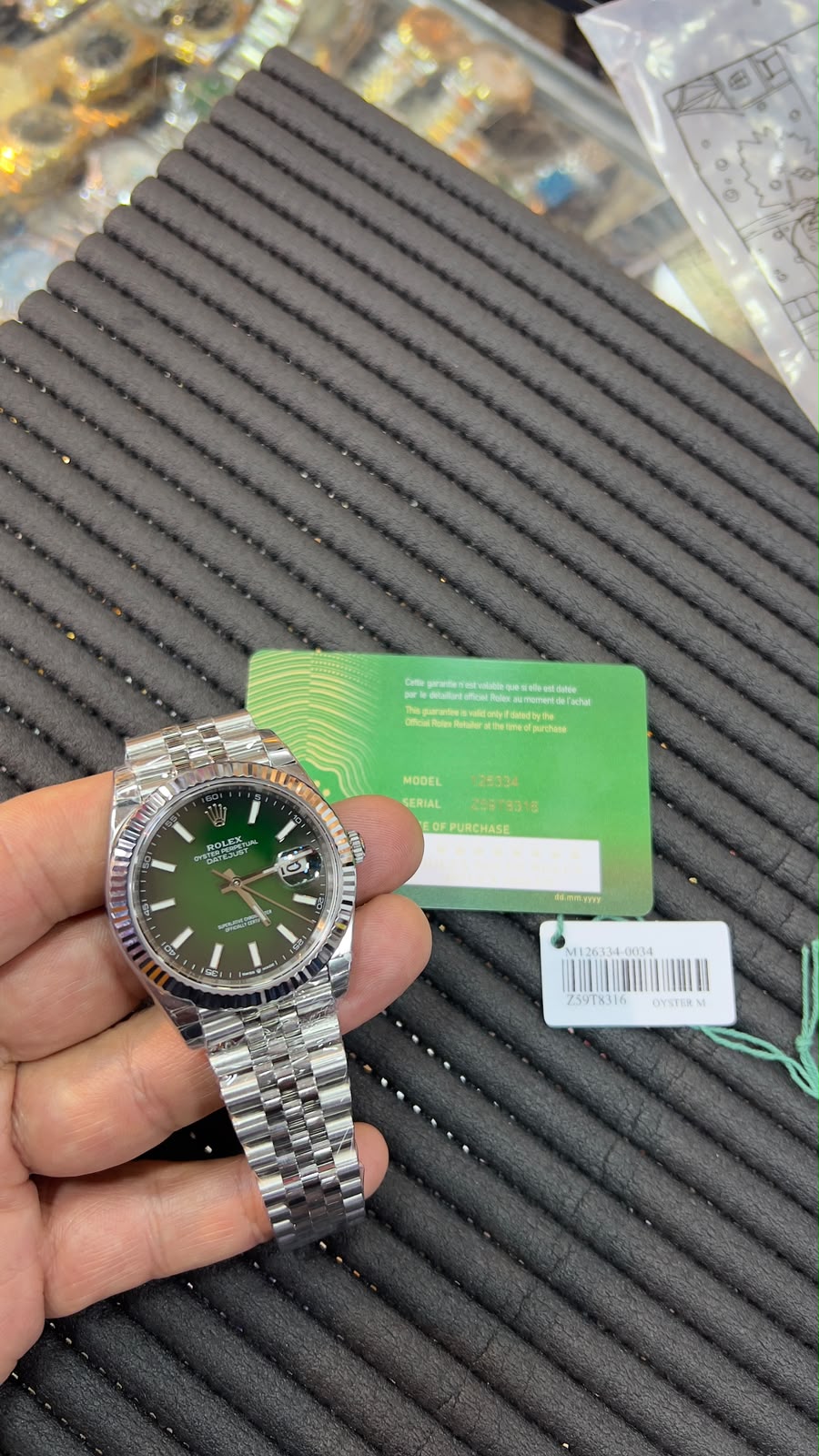 Rolex date just degrade verde