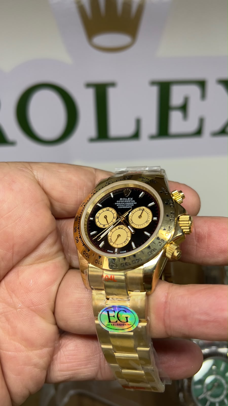 Rolex Daytona Dourado Preto