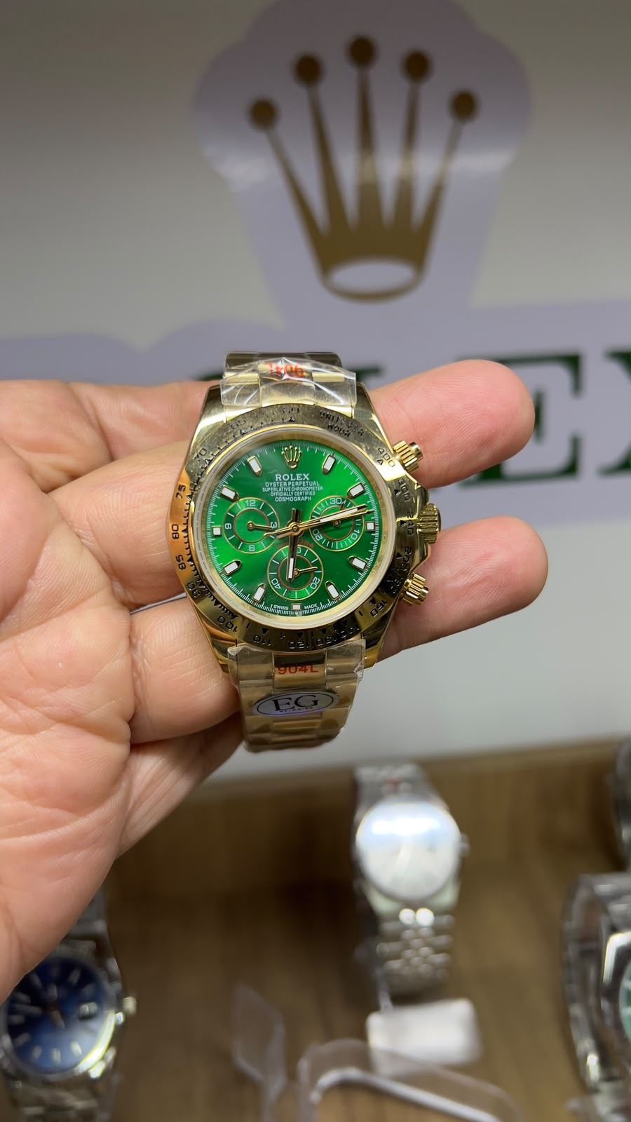 Rolex Daytona Dourado Green