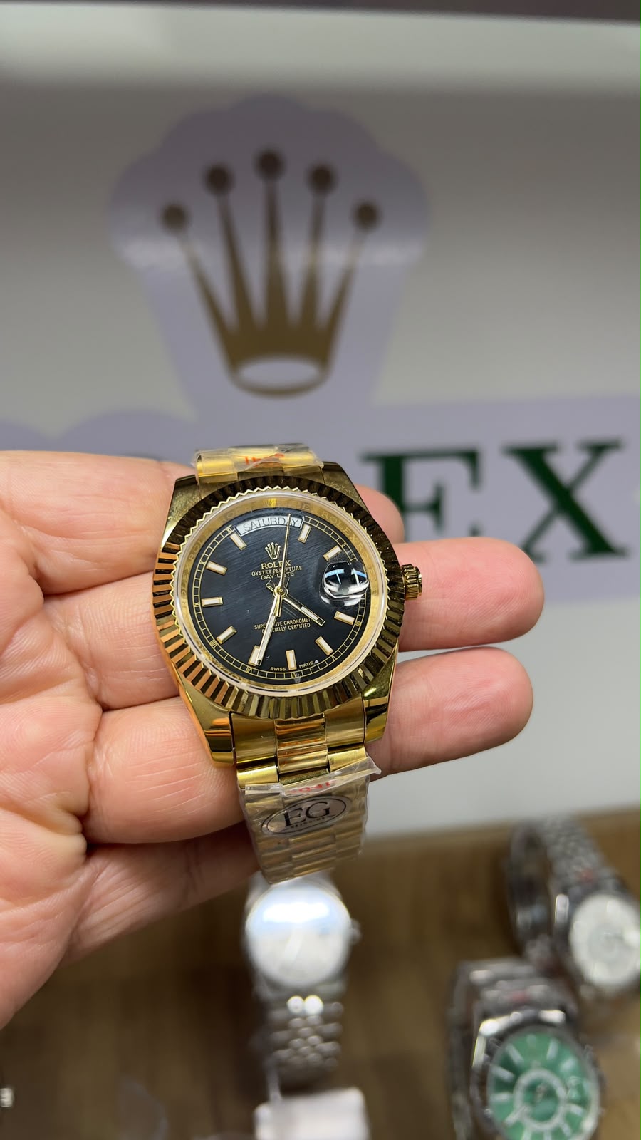 Rolex Day Date Dourado/Black