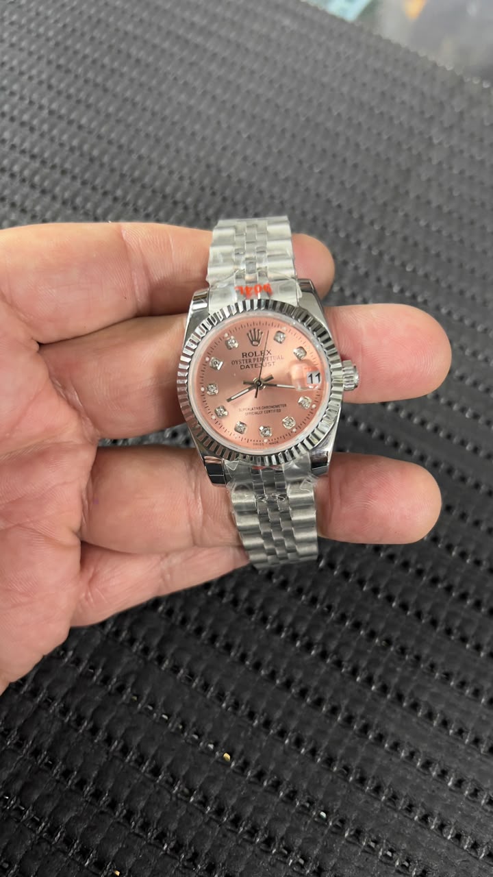 Rolex fem. 33mm silver/rosê
