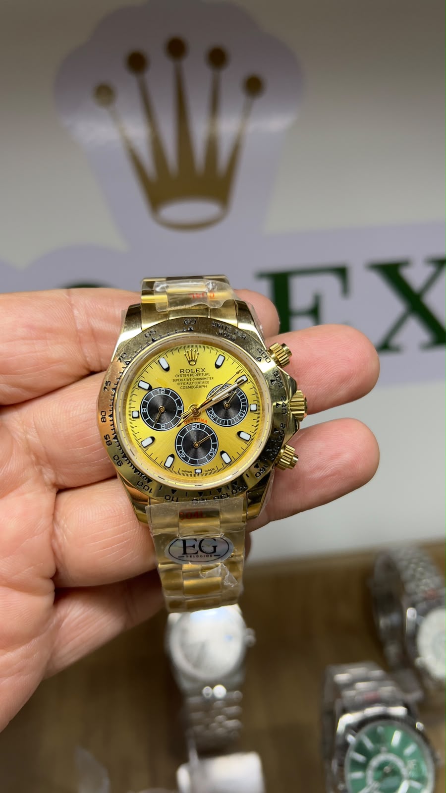 Rolex Daytona Dourado  yellow black