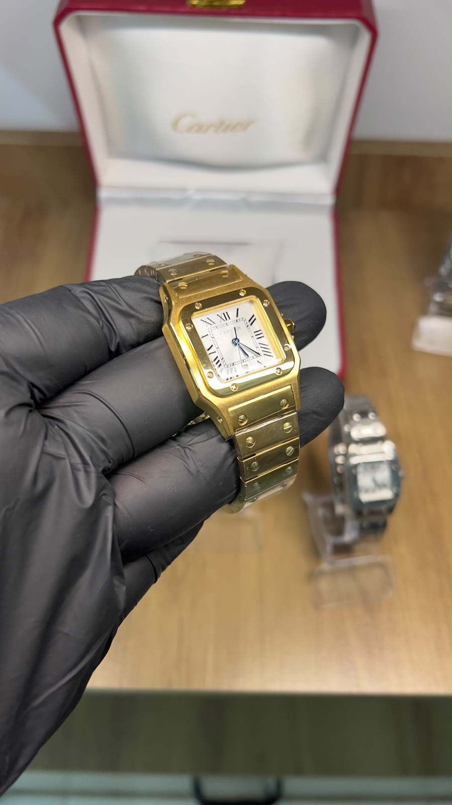 Cartier Santos Dourado Fem. 30mm