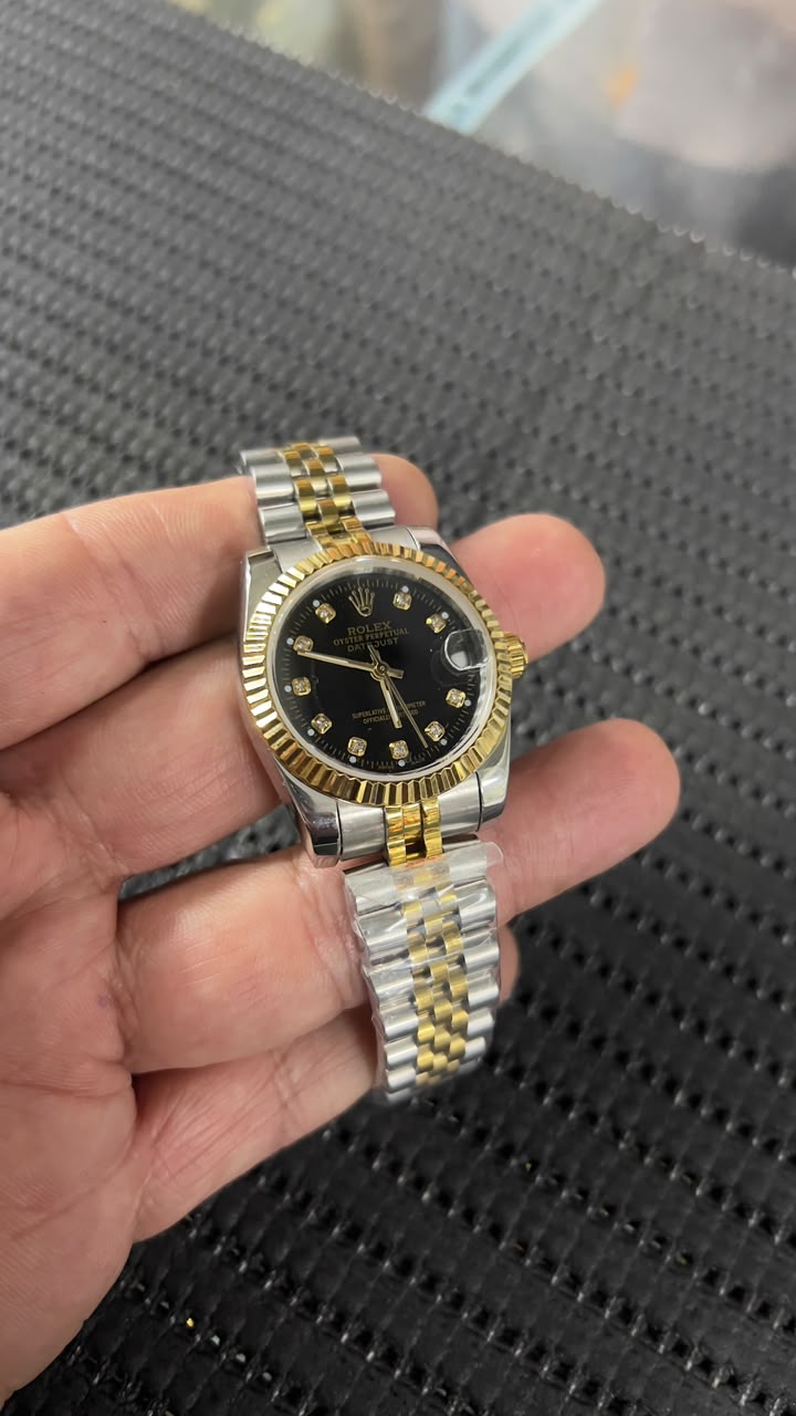 Rolex fem. 33mm misto/black