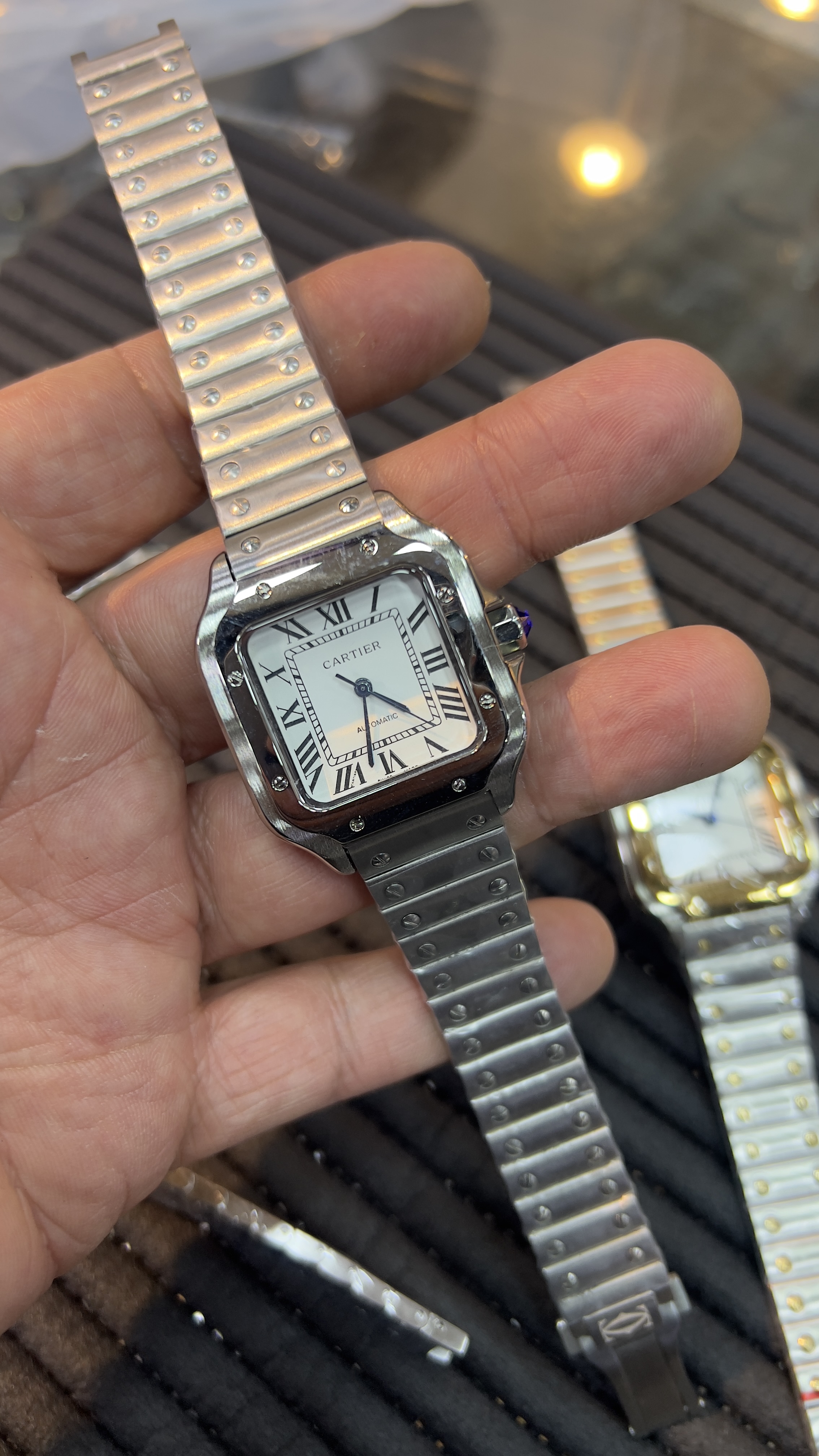 Cartier Santos Prata 35mm