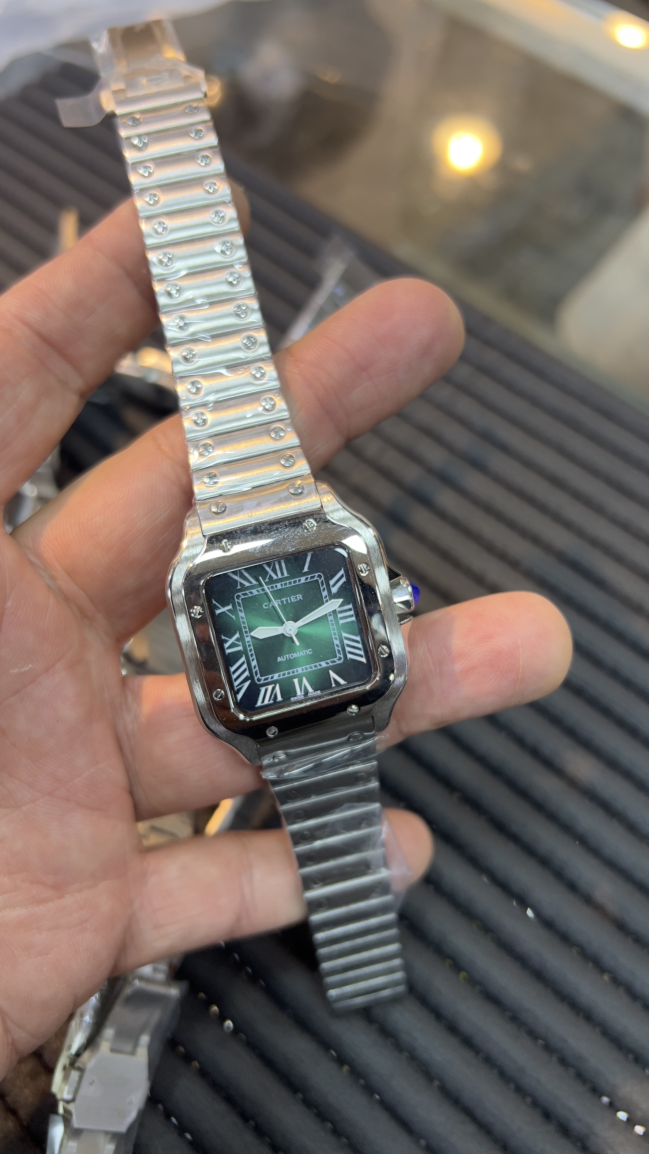 Cartier Santos verde 35mm