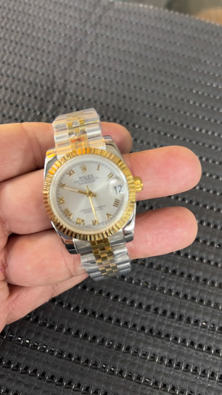 Rolex fem. 33mm misto/white (cópia)