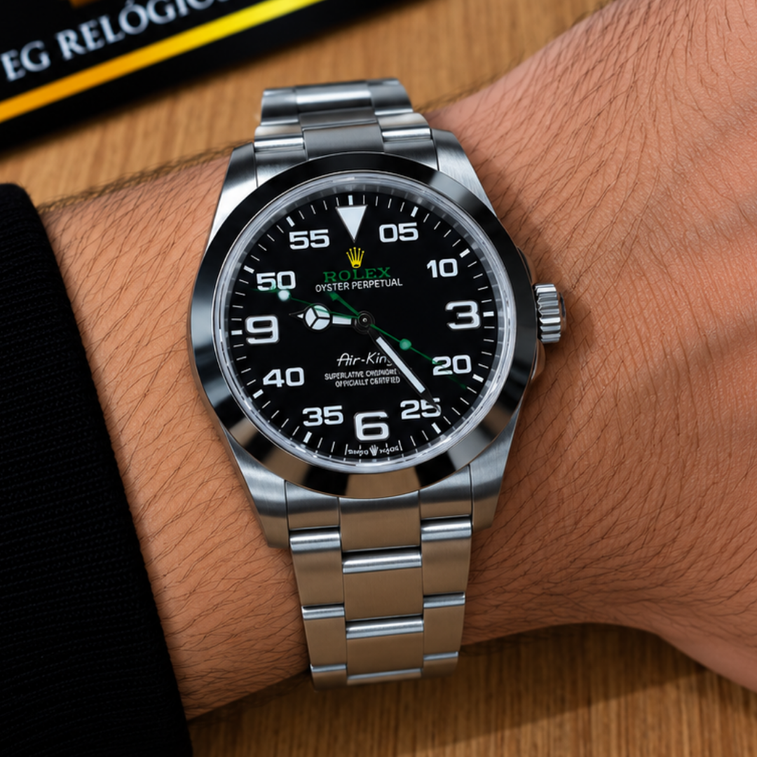 Rolex Air King fundo Preto