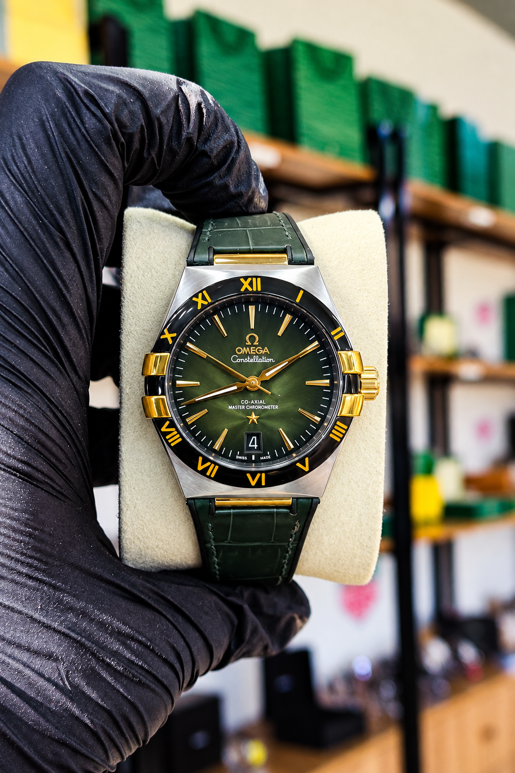 Omega Constelation - Mostrador Verde